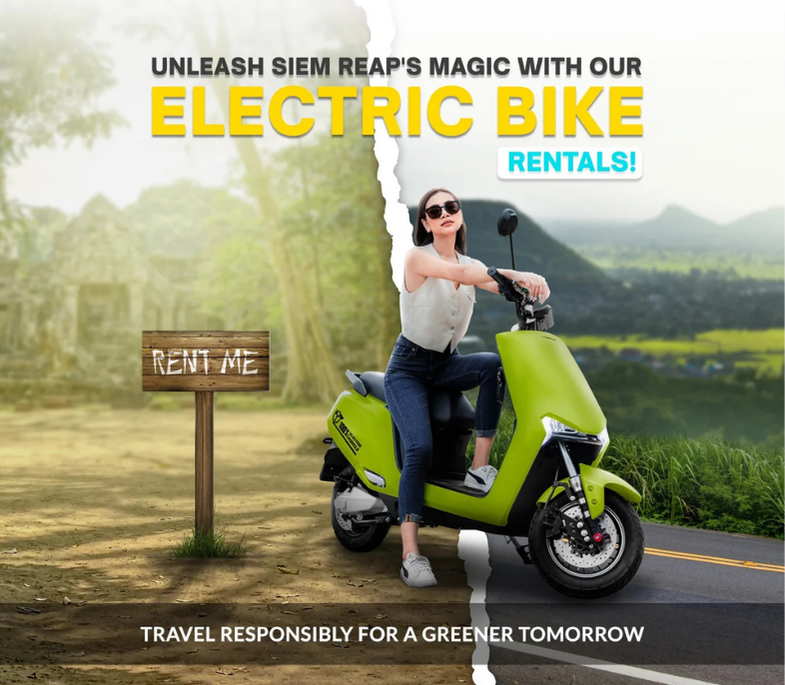 Green e-bike promotional visual